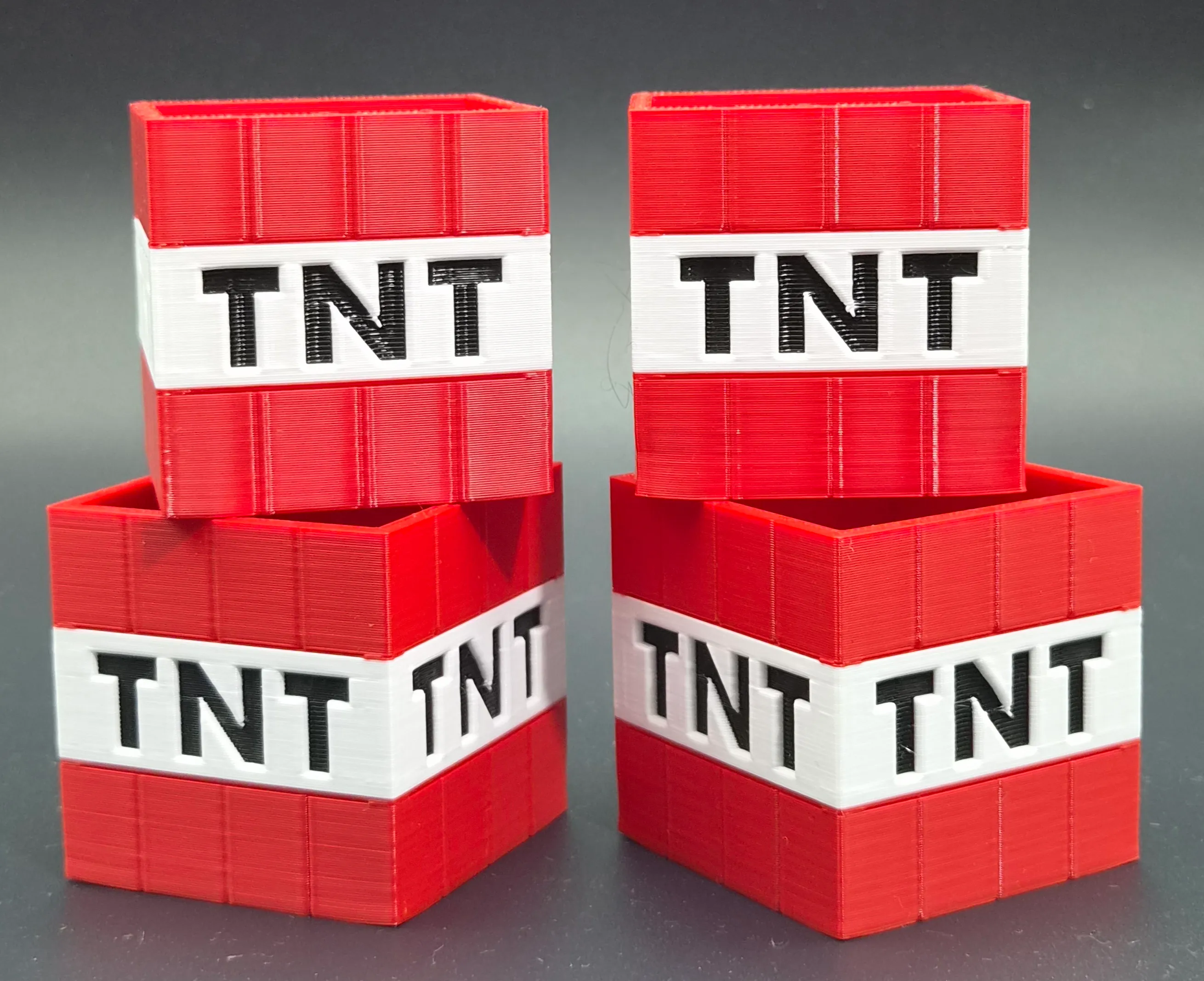 TNT cajitas Minecraft - Atras